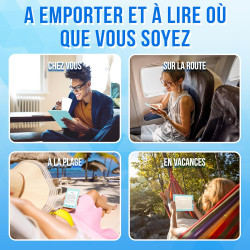 Argentgear® ebook reader avec rétroéclairage | écran tactile e-ink de 6 pouces | mémoire de 4 go pour 3000+ e-books | e-reader |