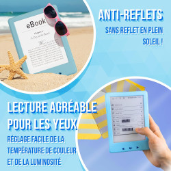 Argentgear® ebook reader avec rétroéclairage | écran tactile e-ink de 6 pouces | mémoire de 4 go pour 3000+ e-books | e-reader |