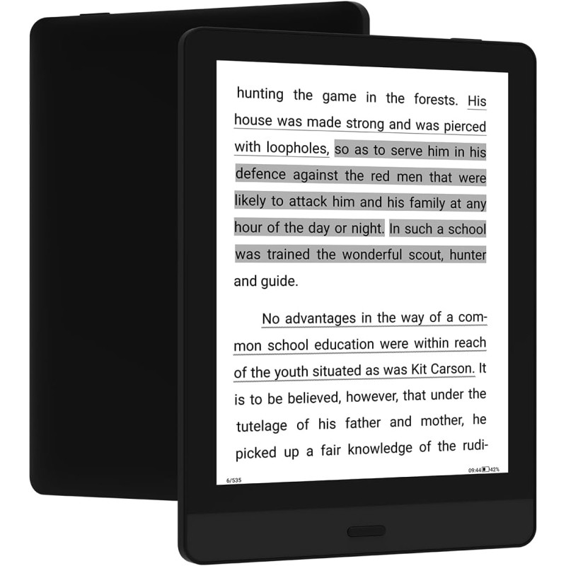 Bigme liseuse électronique, écran e-ink de 15,24 cm, 10 outils de lecture, quad-core 1,8 ghz, wi-fi, bleutooth, extension de mém