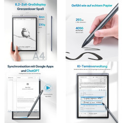 iflytek AINOTE Air 2 Tablette E-Ink 8.2" – Prise de Notes & Papier Numérique avec Stylet, Enregistrement AI, Transcription Multi