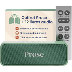 Prose Coffret Premium - Lecteur de Livres Audio + 12 Livres au Choix - sans Écran, Interface Intuitive - Idéal Cadeau Parents et