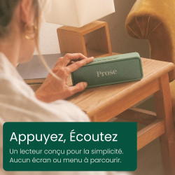 Prose Coffret Premium - Lecteur de Livres Audio + 12 Livres au Choix - sans Écran, Interface Intuitive - Idéal Cadeau Parents et