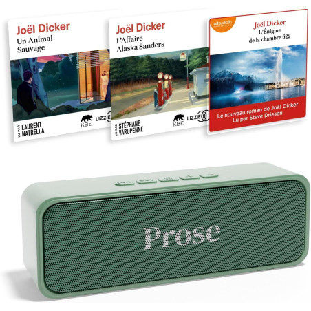 Prose Coffret Cadeau Livre Audio Joel Dicker - 3 Inclus + Lecteur Livres Audio Large Catalogue de Livres à Écouter - Interface I