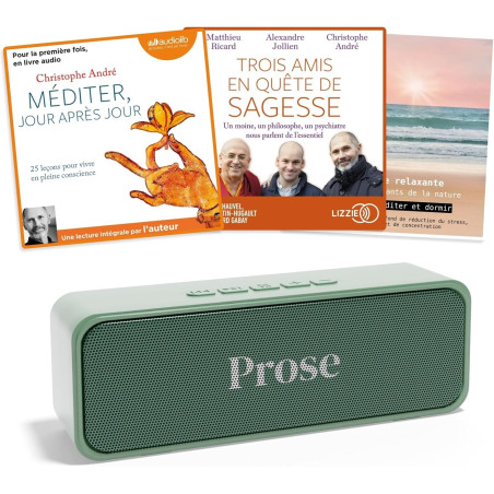 Prose Coffret Livre Audio Médiation Relaxation - Christophe André - Matthieu Ricard + Lecteur Livres Audio Interface Intuitive -