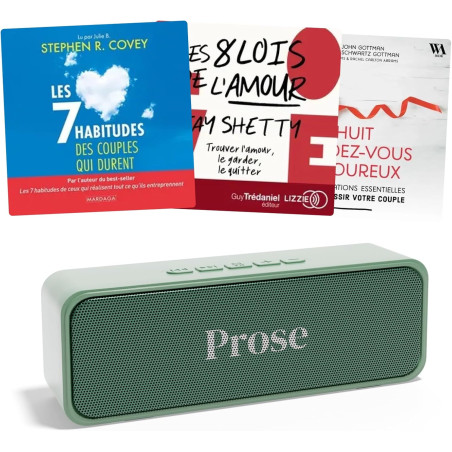 Prose - Coffret Cadeau Saint Valentin et Cadeau Couple - Lecteur de Livres Audio + 3 en Audio - Idée Cadeau Originale