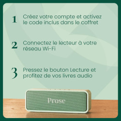 Prose - Coffret Cadeau Saint Valentin et Cadeau Couple - Lecteur de Livres Audio + 3 en Audio - Idée Cadeau Originale