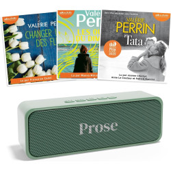 Prose Coffret Livre Audio Valérie Perrin - 3 Lecteur Livres Audio Interface Intuitive - Enceinte Fournie avec Câble de Charge, B