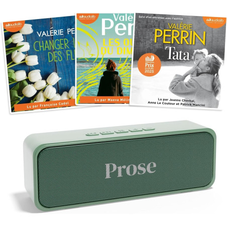 Prose Coffret Livre Audio Valérie Perrin - 3 Lecteur Livres Audio Interface Intuitive - Enceinte Fournie avec Câble de Charge, B