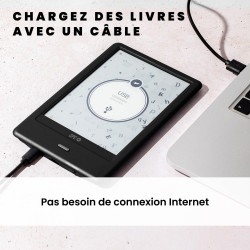 SPC Dickens Light 2 Pro – Liseuse Livre électronique écran Tactile 6 Pouces | Luminosité et température de Couleur réglables | 8