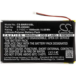 CS-BNR510SL Batterie 1500mAh Compatible avec [Pocketbook] 631 Touch HD, pour [Kobo] Aura, Glo HD, H2O, pour [Barnes & Noble] BNR