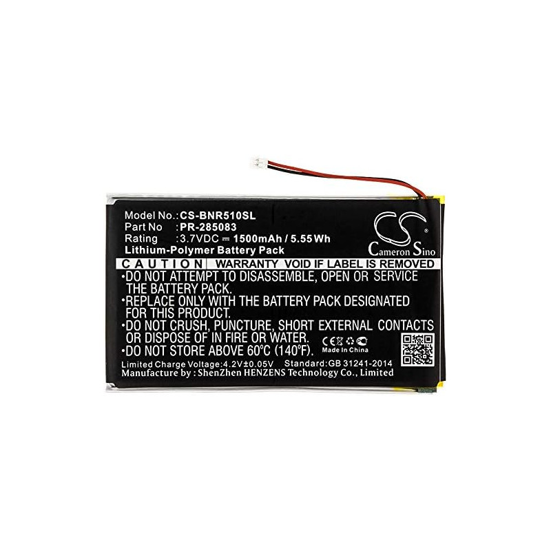 CS-BNR510SL Batterie 1500mAh Compatible avec [Pocketbook] 631 Touch HD, pour [Kobo] Aura, Glo HD, H2O, pour [Barnes & Noble] BNR