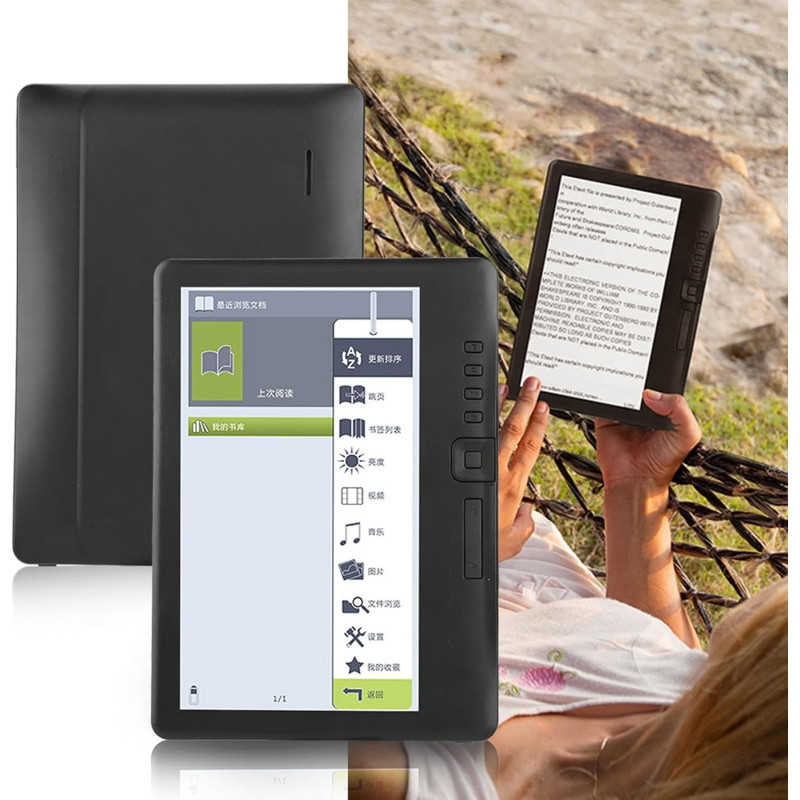 e Book Reader,Lecteur de Livre électronique Maven, Lecteurs de Carte Mémoire, BK7019 Lecteur de Livre électronique Portable 7 Po