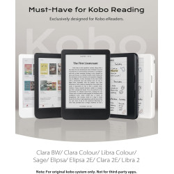 Télécommande Stouchi pour Kobo, Tourne-Page sans Pince avec Boîtier de Charge, Mains Libres Compatible Clara BW/Libra Colour/Cla