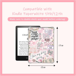 Set d’accessoires décoratifs pour kindle paperblanc 11e/12e génération, 6 cartes papier déco, 2 bouchons anti-poussière usb-c av
