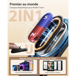 Stouchi télécommande kindle pour tourne page kindle paperblanc colorsoft oasis scribe et liseuses télécommande 2-en-1 magnétique