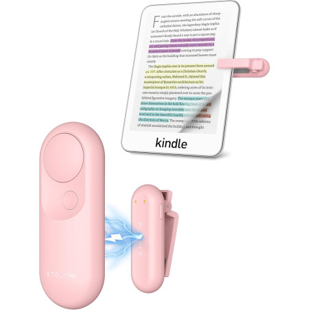 Stouchi retourneur de page pour liseuses kindle paperblanc colorsoft oasis scribe, 2 en 1, contrôle magnétique léger pour kindle