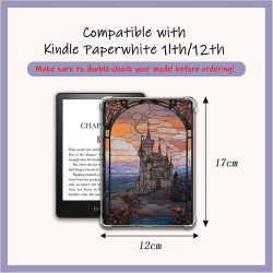 Kit accessoires kindle paperblanc – 6 cartes décoratives inserts pour liseuse paperblanc 11/12, avec charms usb-c bouchon anti-p