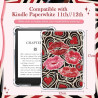 8 cartes décoratives y2k pour kindle paperblanc – inserts papier esthétiques léopard & rétro, compatibles liseuse kindle paperbl