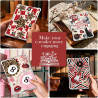 8 cartes décoratives y2k pour kindle paperblanc – inserts papier esthétiques léopard & rétro, compatibles liseuse kindle paperbl