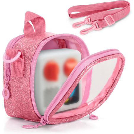 LoDrid Étui de Voyage Compatible avec Yoto Mini (édition 2024), Support de Lecteur Audio avec bandoulière réglable, Poche zippée