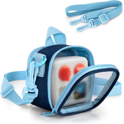 LoDrid Étui de voyage compatible avec Yoto Mini (édition 2024), support de lecteur audio avec bandoulière réglable, poche zippée