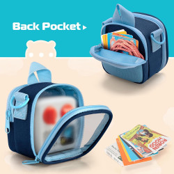 LoDrid Étui de voyage compatible avec Yoto Mini (édition 2024), support de lecteur audio avec bandoulière réglable, poche zippée