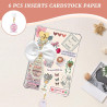 VelvetGlow 6 Pcs Inserts pour E-Reader Clear Case, 2 Pcs Dust Plug Charms Set, Accessoires de Charme Téléphone Rétro, Inserts en