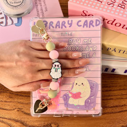 VelvetGlow Bracelet pour E-Reader, Adorable Poignée en Perles de Silicone pour Kindle, Accessoire pour E-Book-Reader, Dragonne p