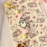 VelvetGlow Bracelet pour E-Reader, Adorable Poignée en Perles de Silicone pour Kindle, Accessoire pour E-Book-Reader, Dragonne p