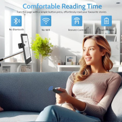 Timovo télécommande tourne-pages pour kindle paperblanc oasis kobo ereaders,clicker tourne-pages avec dragonne et écran d'alimen
