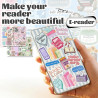 Jeu de cartes automne pour kindle paperblanc, 6 designs de thèmes littéraires avec porte-clés en perles et bouchons anti-poussiè