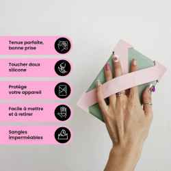 Strapsicle sangle main pour kindles & kobos – convient kindle/paperblanc (6”) gen 7–10, 6” kobo – lot de 2 prise légère – moyen 