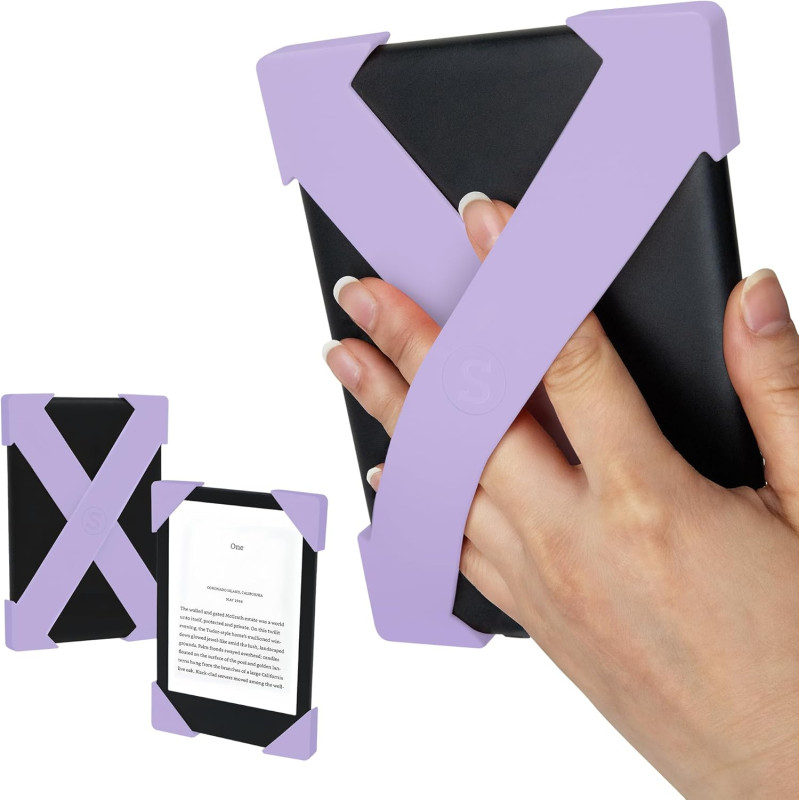 Strapsicle Sangle Main pour Kindles & Kobos – Convient Kindle Basic Gen 11 & 12, Kobo Nia – Lot de 2 Prise Légère – Petit – Lila