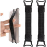 2 PCS Bande Élastique Polyvalente avec Dragonne pour Liseuses et Tablettes, Support de Doigt et Poignée (7x13cm) (Noir)