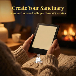 7pcs bouchons anti-poussière kindle avec charms chat, couvercles type c/usb-c + brosse interstice | accessoire liseuse pour kind