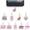 9 Pièces Bouchons Anti-Poussière USB-C pour Liseuse, Accessoire Kindle avec Pendentif Amour Piment, Cadeau Idéal pour Amateurs d