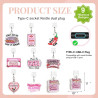 9 Pièces Bouchons Anti-Poussière USB-C pour Liseuse, Accessoire Kindle avec Pendentif Amour Piment, Cadeau Idéal pour Amateurs d