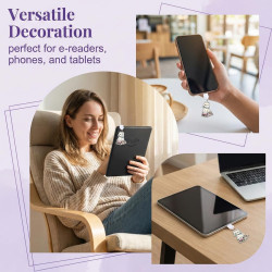 9pcs Bouchons Anti-Poussière pour Kindle, Type C/USB-C Couvercles | Breloques de Chat Mignon, Cadeau Festif pour Amateurs de Liv
