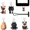 5pcs Bouchons Anti-Poussière pour Kindle, Typ C/USB-C Accessoire Liseuse avec Breloques de Chat Mignons | Cordon en Silicone com