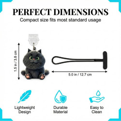 5pcs Bouchons Anti-Poussière pour Kindle, Typ C/USB-C Accessoire Liseuse avec Breloques de Chat Mignons | Cordon en Silicone com