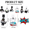 6 Pièces Bouchons Anti-Poussière USB-C pour Liseuse, Accessoire Kindle avec Pendentif Chat Magique, Cadeau de Lecture pour Amate