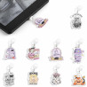 Set de 9 Bouchons Anti-Poussière pour Kindle, Protège-Ports Typ C/USB-C & Breloques Liseuse Tête de Mort Gothique, Cadeau de Fêt