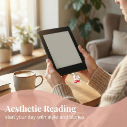 9pcs Bouchons Anti-Poussière pour Kindle, USB-C Accessoire Liseuse avec Breloques Lire Mignonnes | Accessoires Kindle Pratiques,