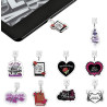 9pcs Bouchons Anti-Poussière pour Kindle, Type C/USB-C Couvercles | Breloques Roses Romantiques, Cadeau Festif pour Amateurs de 