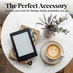 Set de 9 Bouchons Anti-Poussière pour Kindle, Protège-Ports Typ C/USB-C & Breloques de Lecture Style Sombre, Cadeau de Fête | Ac
