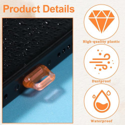 20 Pièces Bouchons Anti-Poussière USB-C Multicolore, Accessoire Liseuse Kindle Kobo, avec Trou de Suspension DIY pour Ordinateur