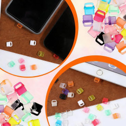20 Pièces Bouchons Anti-Poussière USB-C Multicolore, Accessoire Liseuse Kindle Kobo, avec Trou de Suspension DIY pour Ordinateur