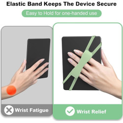 Universelle Dragonne Sécurisée,Sangles de Lecture Confortables,Silicone Hand Strap,Phone Non Slip Support,Dragonne Haute Elastic