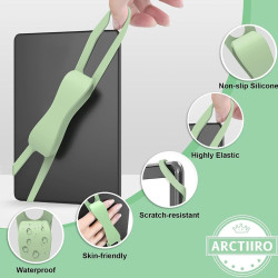 Universelle Dragonne Sécurisée,Sangles de Lecture Confortables,Silicone Hand Strap,Phone Non Slip Support,Dragonne Haute Elastic