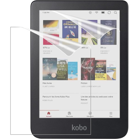 MoKo Lot de 2 Film de Protection Compatible avec Kobo Clara Colour/Kobo Clara BW 6" 2024/2025, 2 Protecteur d'Écran en Pet Anti-